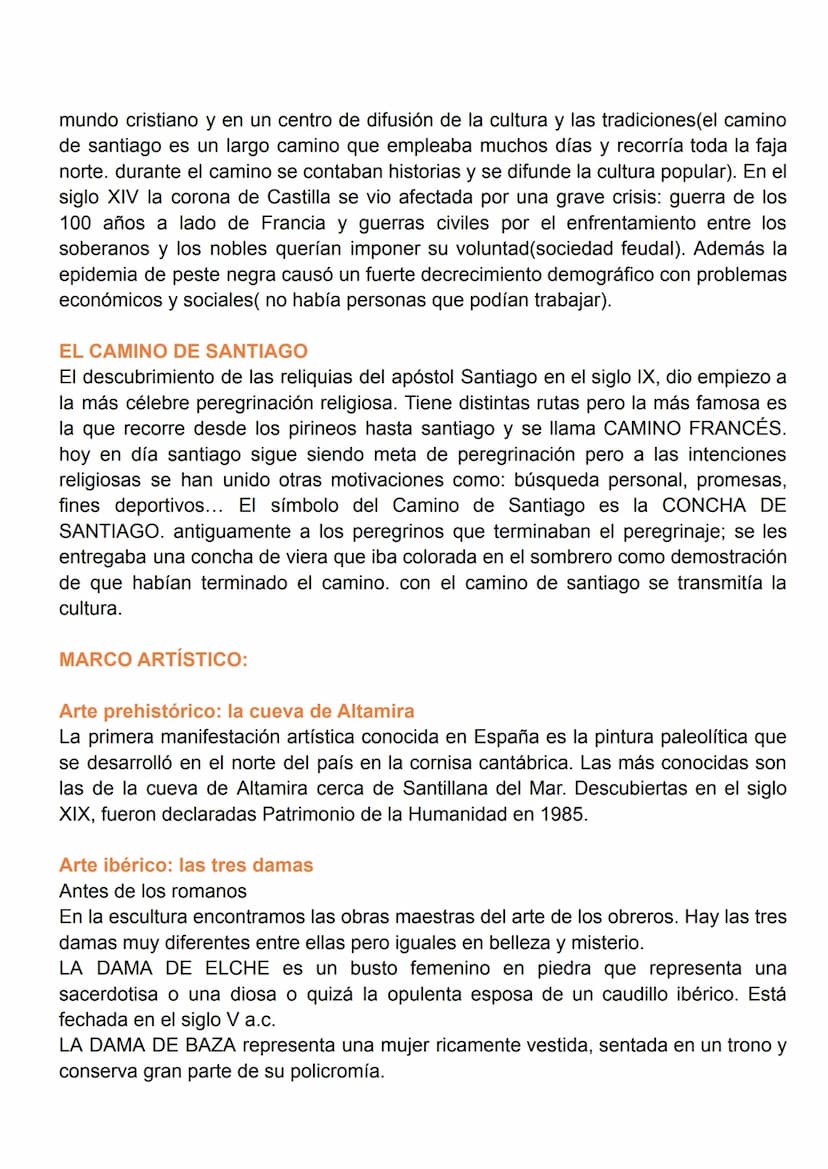 MARCO HÍSTORICO:
La península ibérica fue habitada desde el paleolítico (lo demuestra la cueva de
Altamira en Cantabria, pinturas rupestres)