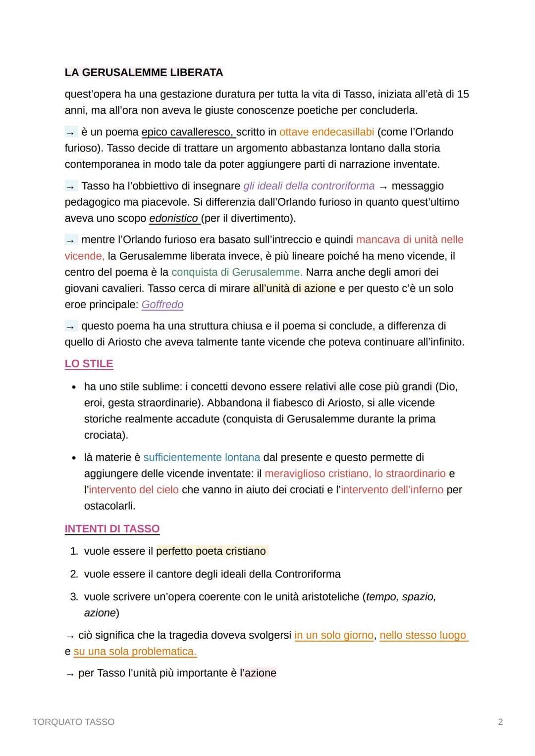 TORQUATO TASSO
VITA
• fu un personaggio molto tormentato, soprattutto nella parte finale della sua vita
• si trasferì molteplici volte a cau