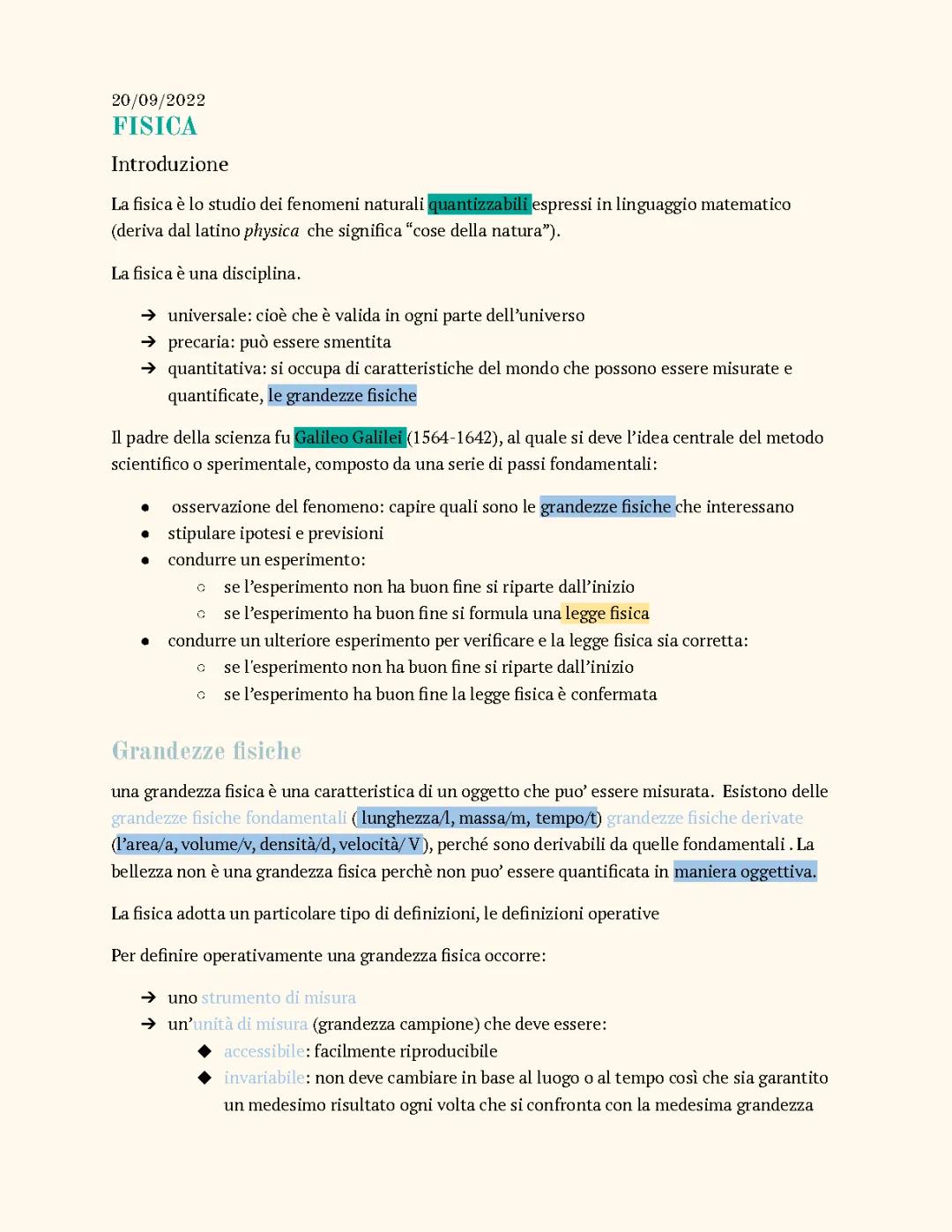 introduzione della fisica