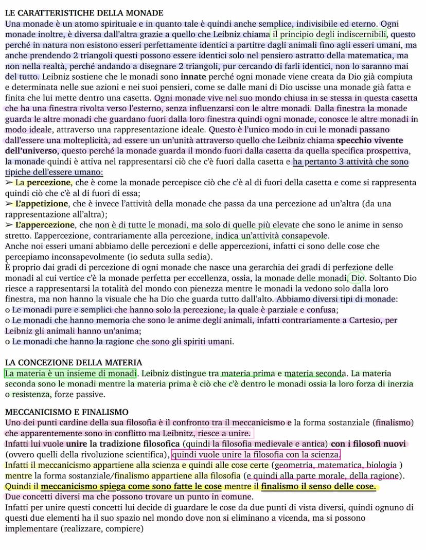 LEIBNIZ (L'IDEA DI FONDO DEL PENSIERO LEIBNIZIANO)
Per comprendere pienamente il pensiero di Leibniz è utile fare un confronto con Spinoza. 
