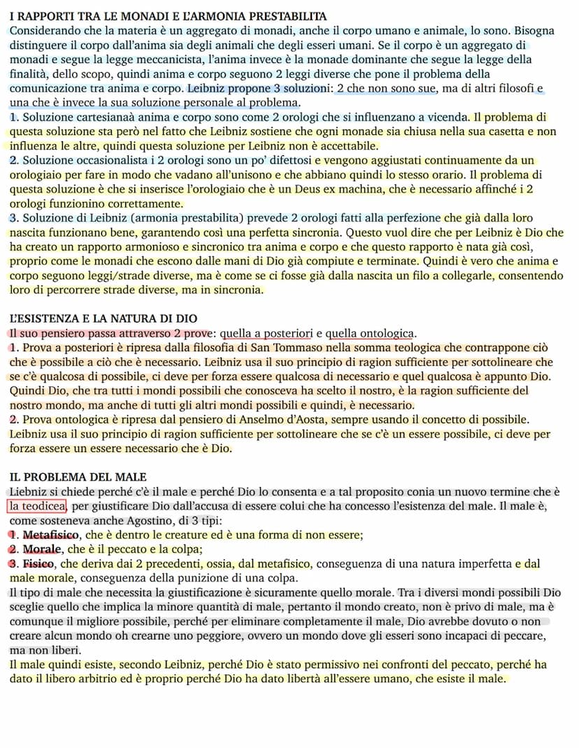 LEIBNIZ (L'IDEA DI FONDO DEL PENSIERO LEIBNIZIANO)
Per comprendere pienamente il pensiero di Leibniz è utile fare un confronto con Spinoza. 