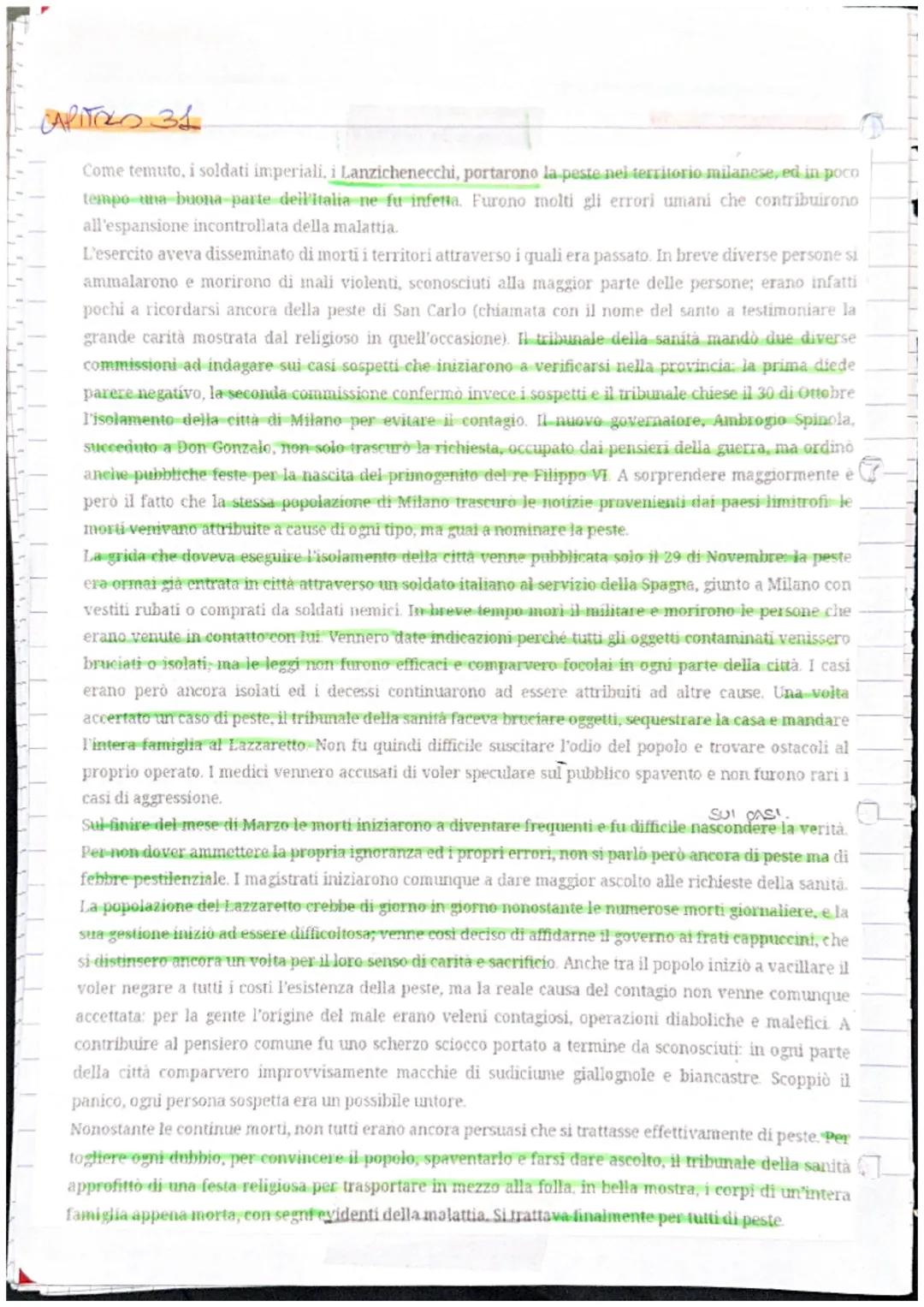 CAPITOLO 31
Come temuto, i soldati imperiali, i Lanzichenecchi, portarono la peste nel territorio milanese, ed in poco
tempo una buona parte