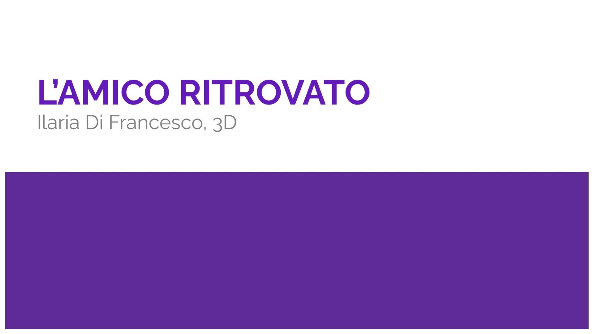 L'AMICO RITROVATO
Ilaria Di Francesco, 3D Titolo:
L'amico ritrovato
Autore:
Fred Uhlman
Data di pubblicazione:
1986
FRED UHLMAN
L'amico ritr