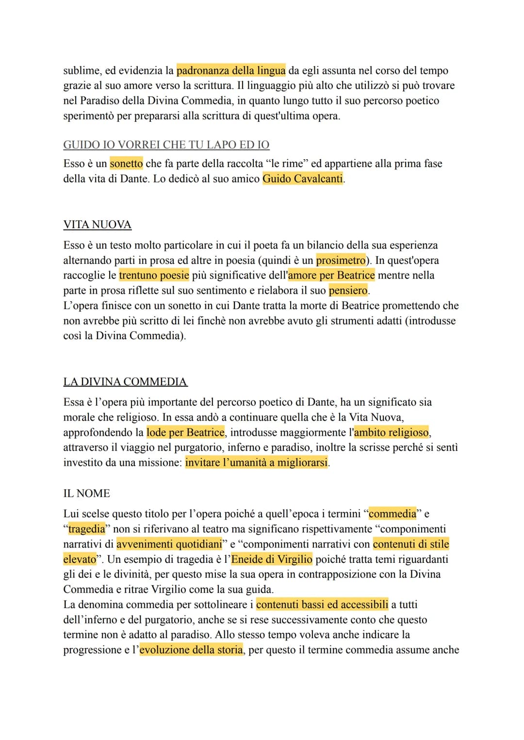 DANTE
ITALIANO
LA VITA
Dante nacque a Firenze nel 1265 da una famiglia della piccola nobiltà decaduta; in
quel periodo la sua città era in u