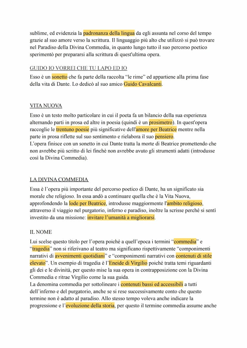 DANTE
ITALIANO
LA VITA
Dante nacque a Firenze nel 1265 da una famiglia della piccola nobiltà decaduta; in
quel periodo la sua città era in u