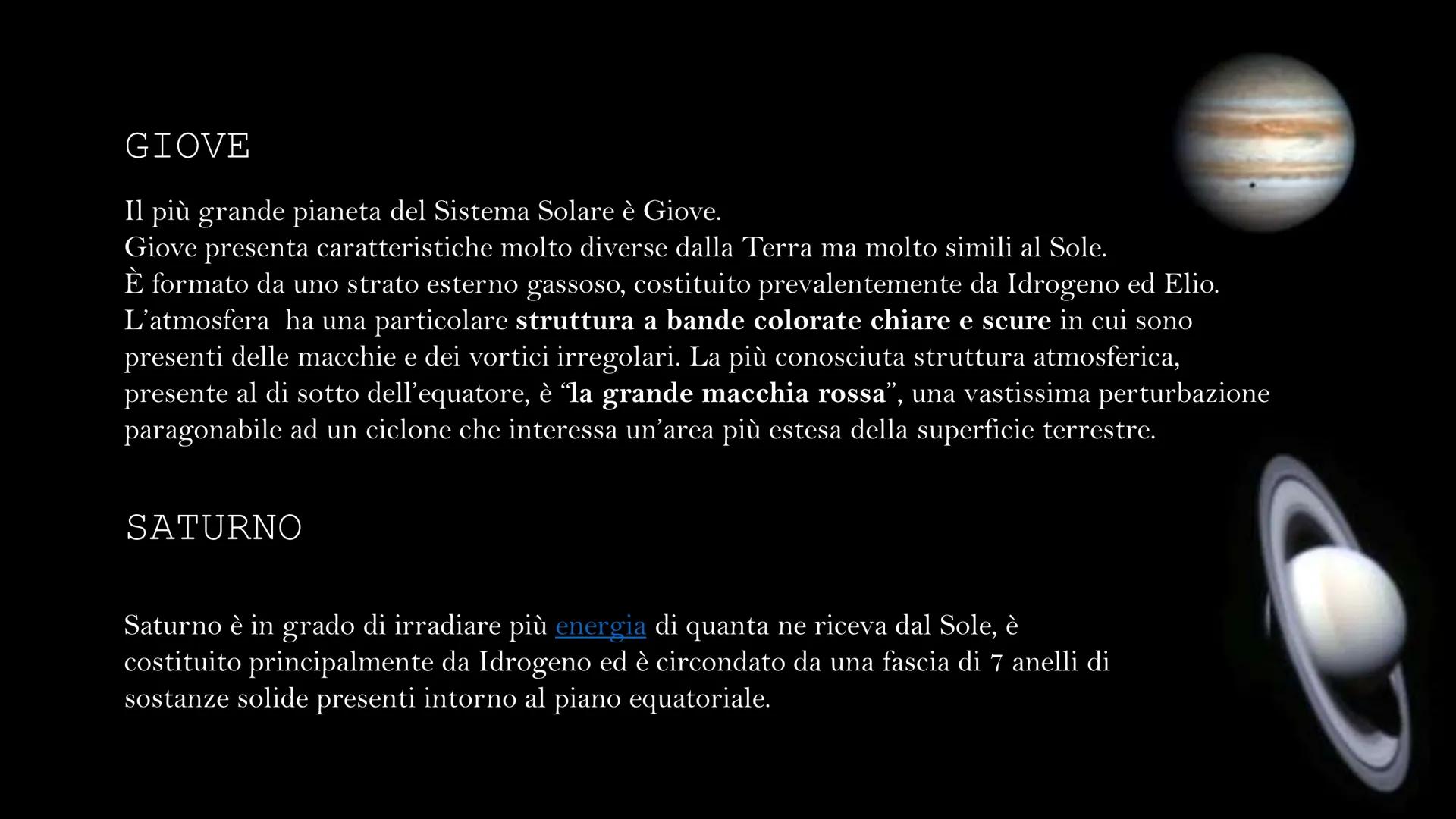 I PIANETI DEL
SISTEMA SOLARE Il Sistema Solare è costituito dal Sole e da vari corpi celesti: i pianeti, i loro satelliti, un migliaio
di co