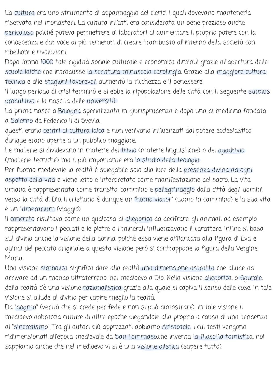 Il medioevo
Con il termine "medioevo" s'intende il periodo dalla caduta dell'Impero romano d'Occidente
(476 dC) alla scoperta dell'America (