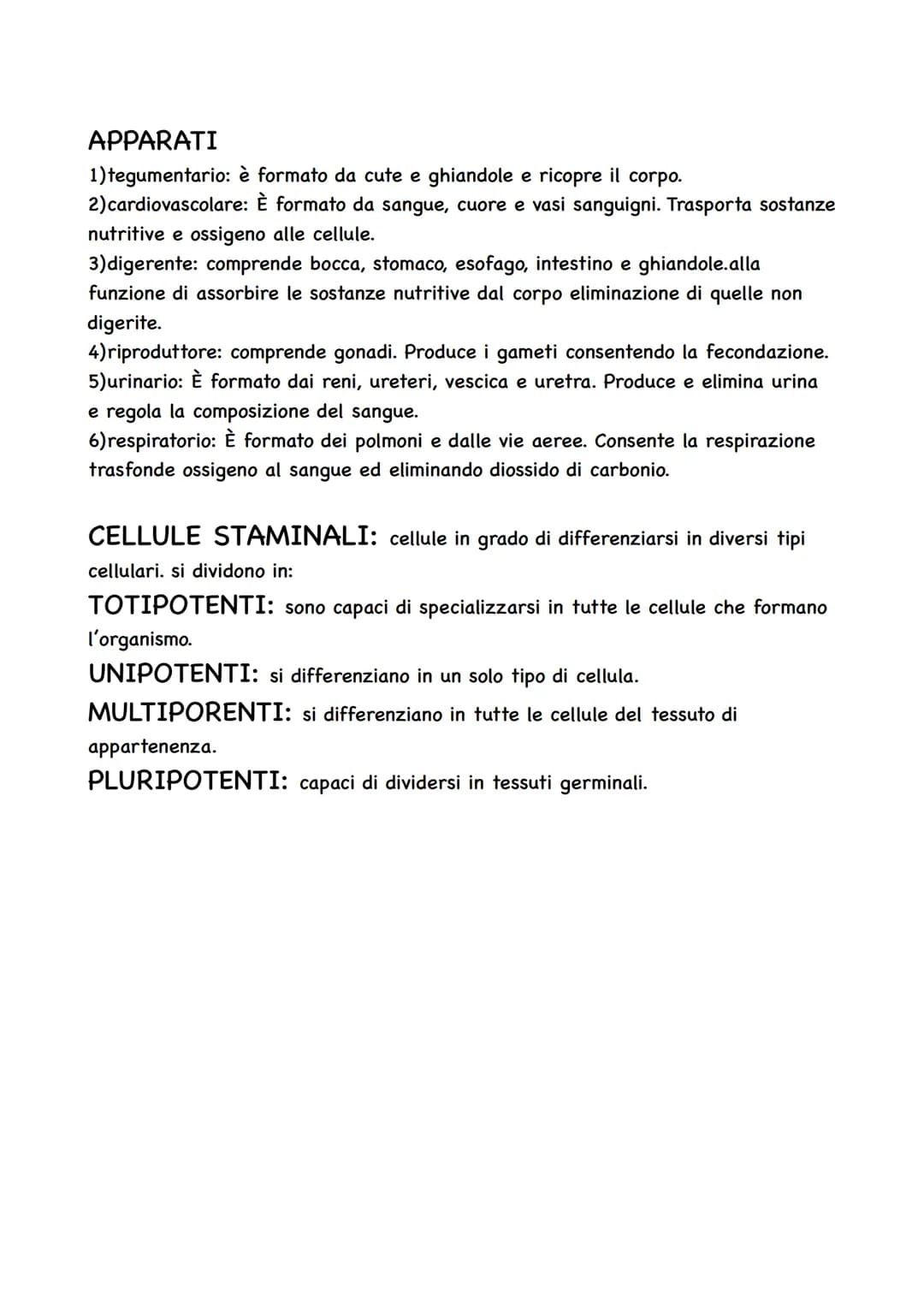 I TESSUTI
ogni organismo deriva da una sola cellula: lo zigote, formato dall'unione di ovulo e
spermatozoo. lo zigote è una cellula formata 