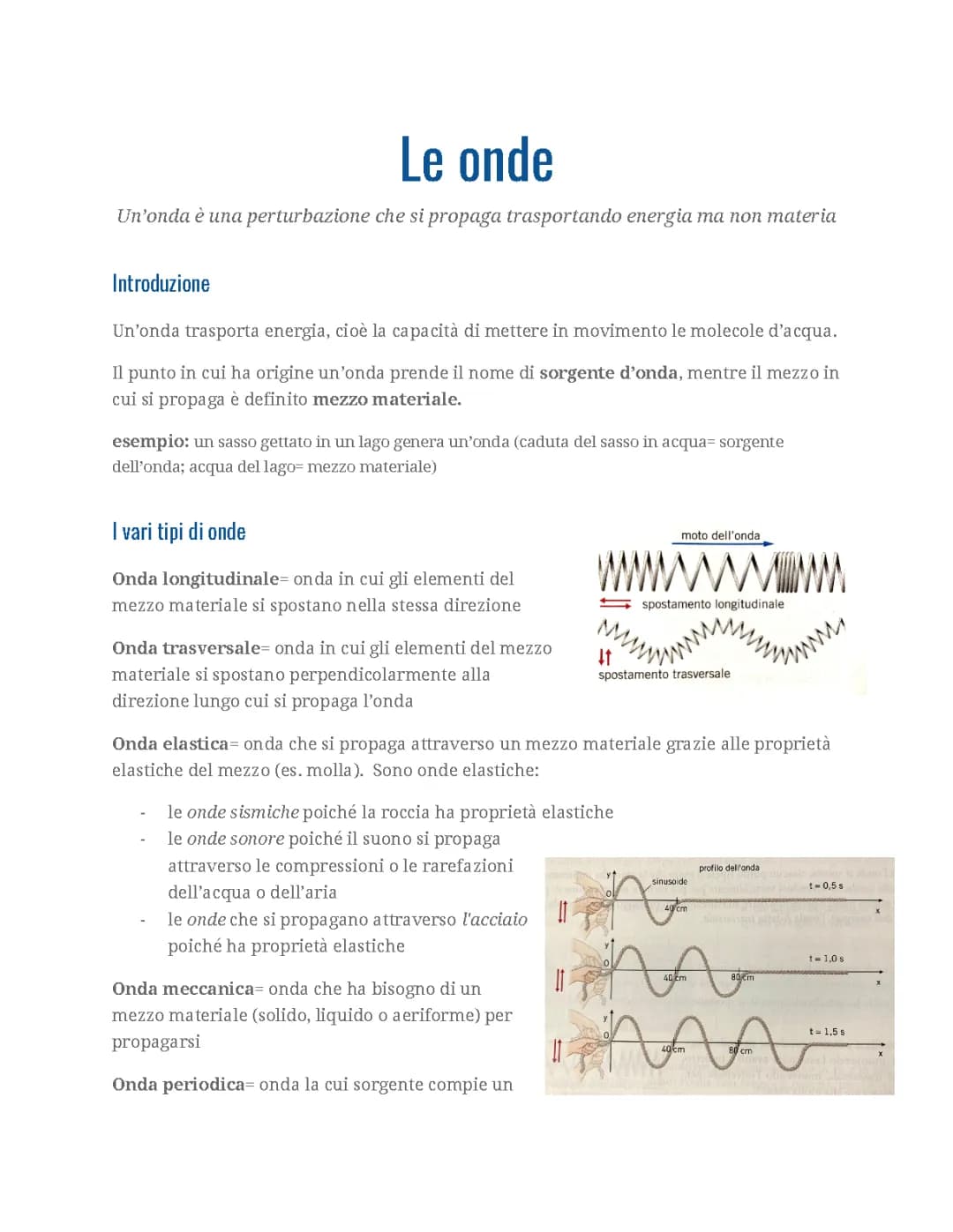Le onde- Fisica
