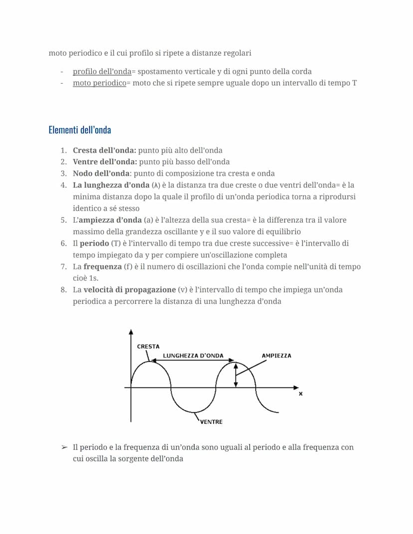 Le onde
Un'onda è una perturbazione che si propaga trasportando energia ma non materia
Introduzione
Un'onda trasporta energia, cioè la capac