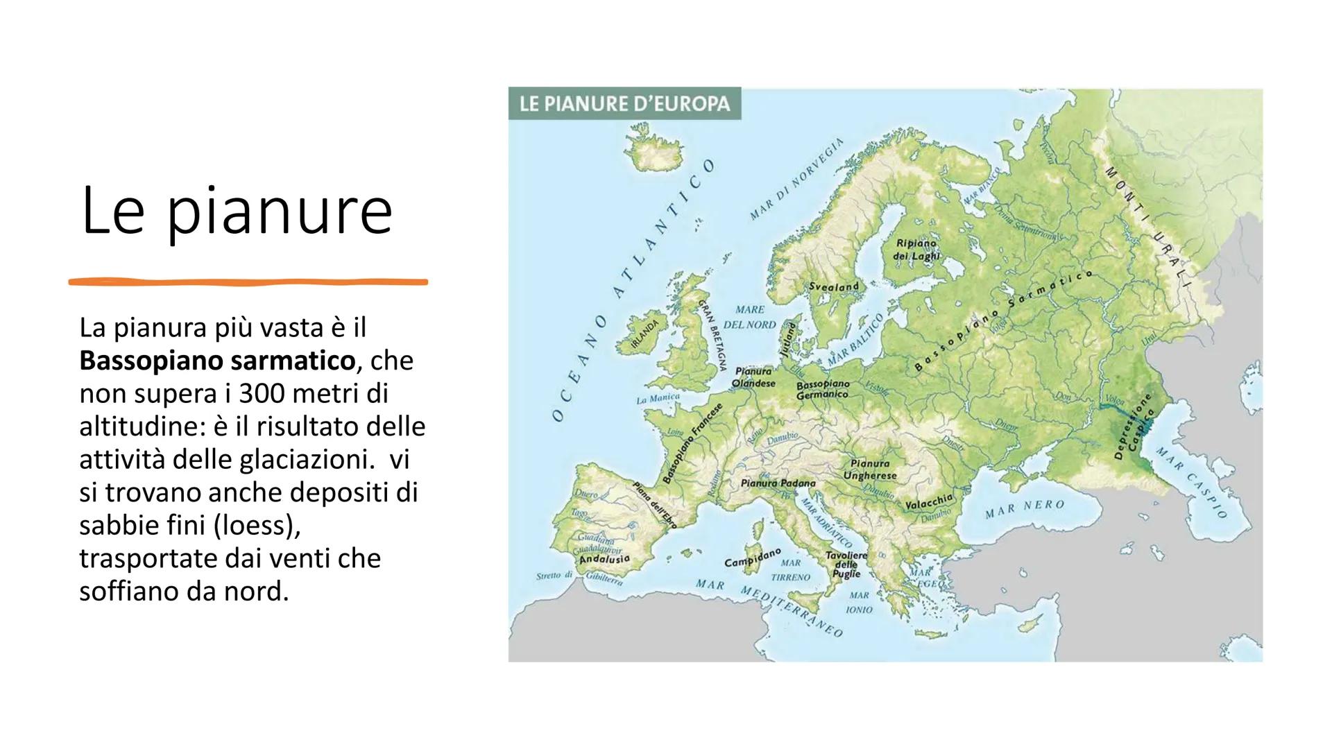 I confini
L'Europa è delimitata a
ovest dall'oceano Atlantico,
le cui acque bagnano anche
le isole britanniche e
l'Islanda; a est i confini 
