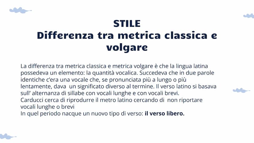 GIOSUE
CARDUCCI
VITA, OPERE E STILE VITA
Giosuè Carducci nasce il 27 luglio 1835 a Valdicastello, nella provincia di
Lucca e fino al 1839 sp