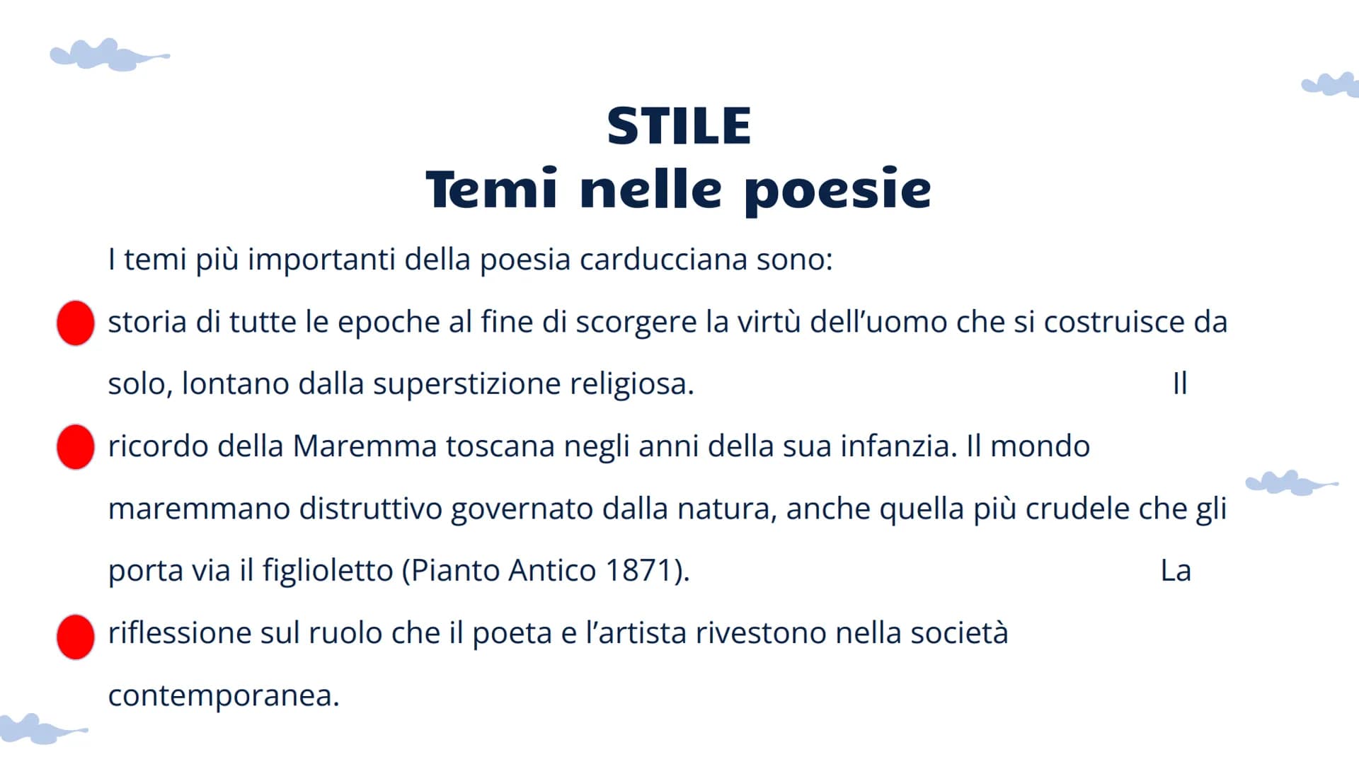 GIOSUE
CARDUCCI
VITA, OPERE E STILE VITA
Giosuè Carducci nasce il 27 luglio 1835 a Valdicastello, nella provincia di
Lucca e fino al 1839 sp