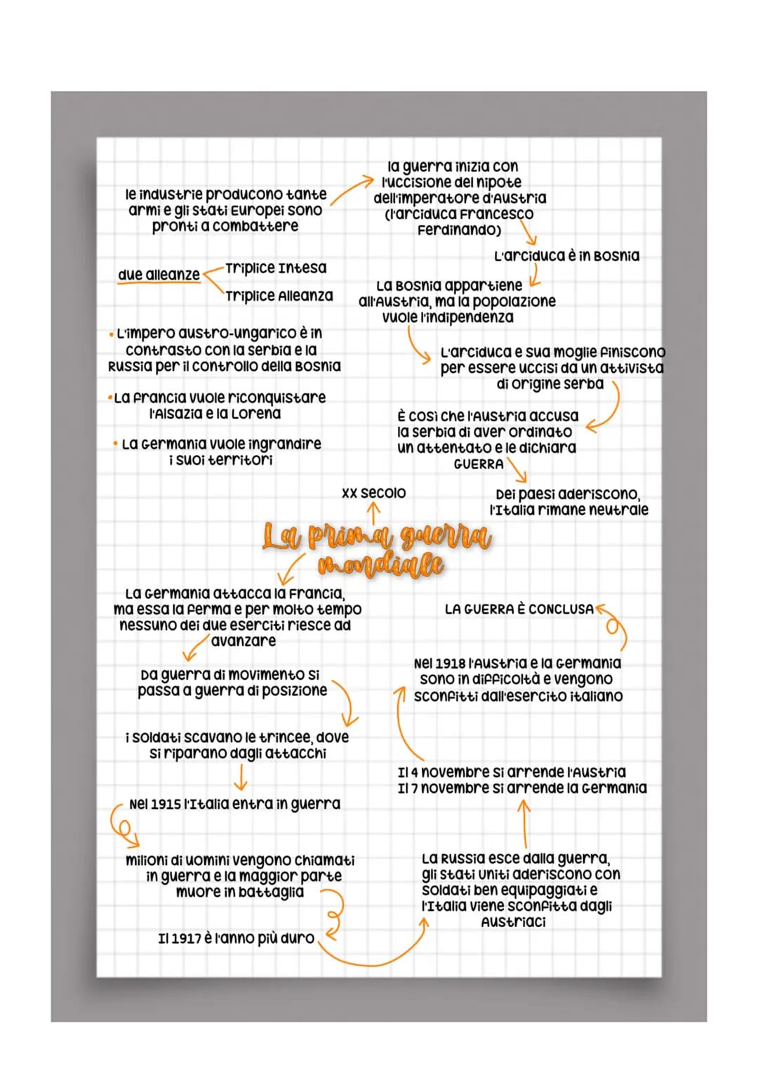 le industrie producono tante
armi e gli stati Europei sono
pronti a combattere
due alleanze
Triplice Intesa
Triplice Alleanza
L'impero austr