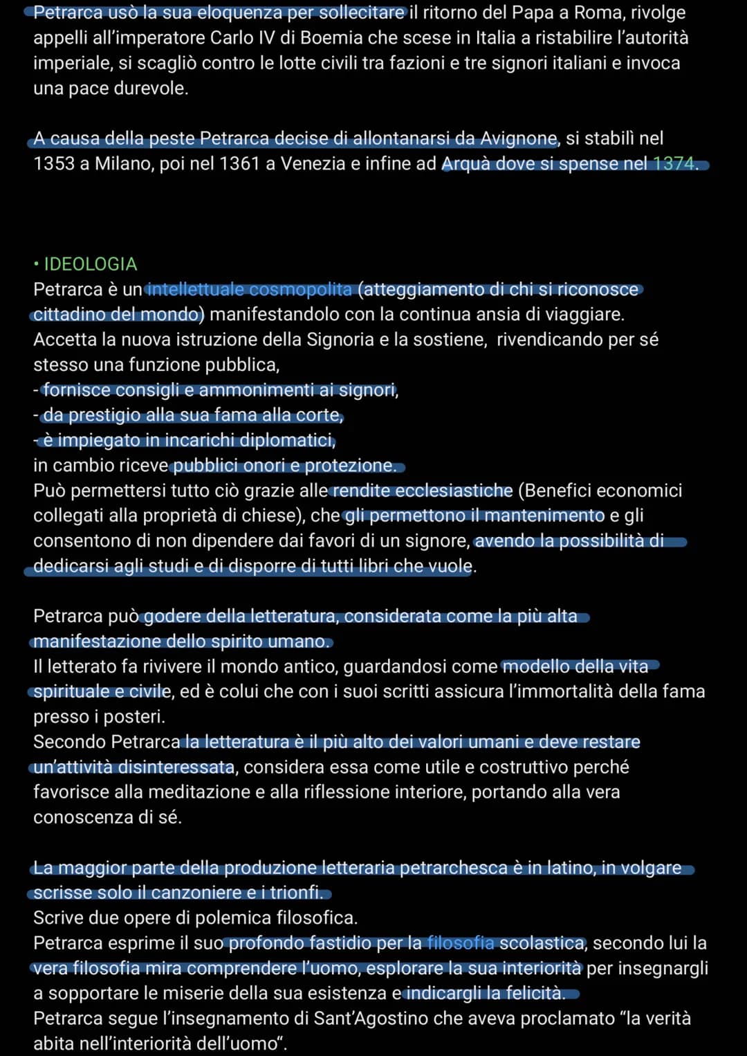 PETRARCA
(1304-1374)
• VITA
Nacque ad Arezzo nel 1304 da una famiglia fiorentina di condizione borghese.
Il padre, mandato in esilio dai gue