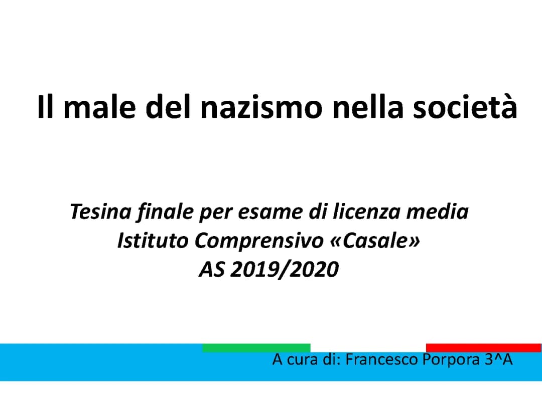 Tesina esame di Terza media sul Nazismo