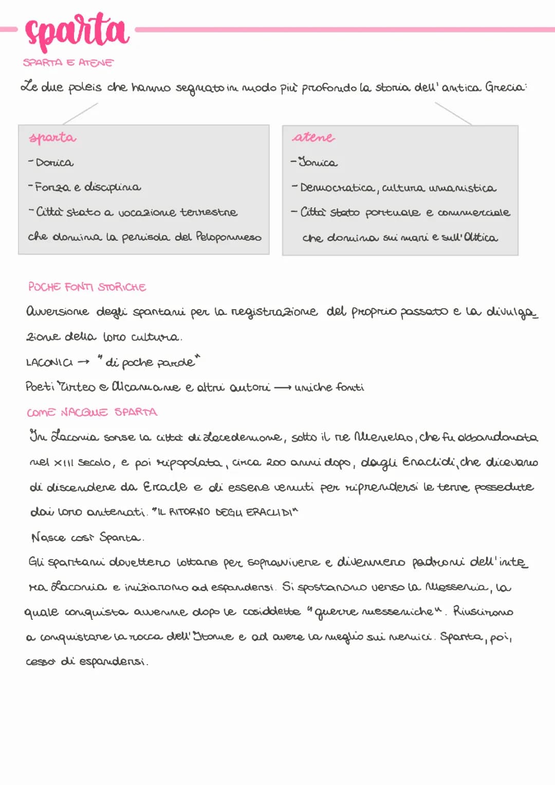 Differenze tra Sparta e Atene: Schemi e Riassunti SEMPLIFICATI per la Scuola Elementare