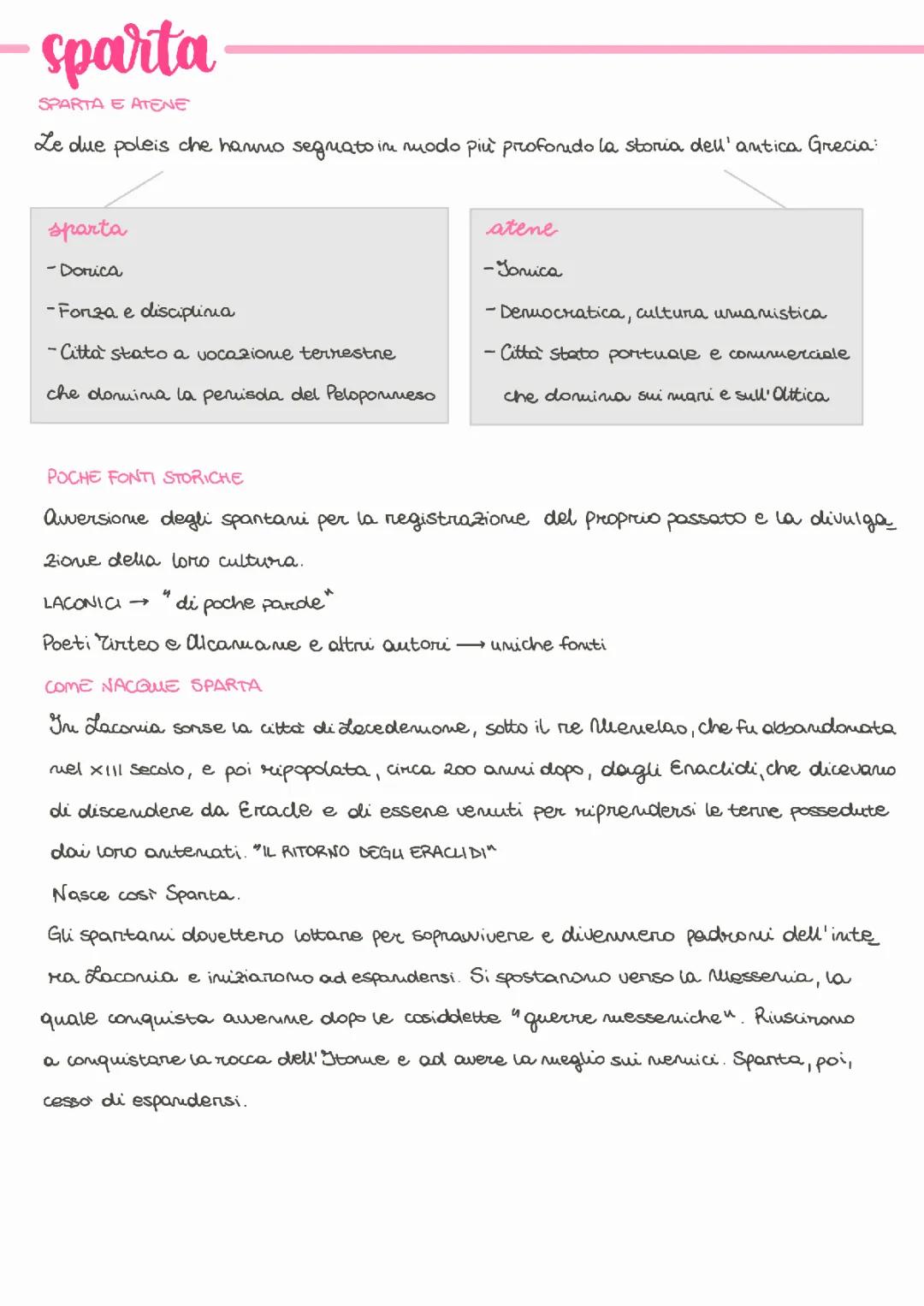 Differenze tra Sparta e Atene: Schemi e Riassunti SEMPLIFICATI per la Scuola Elementare