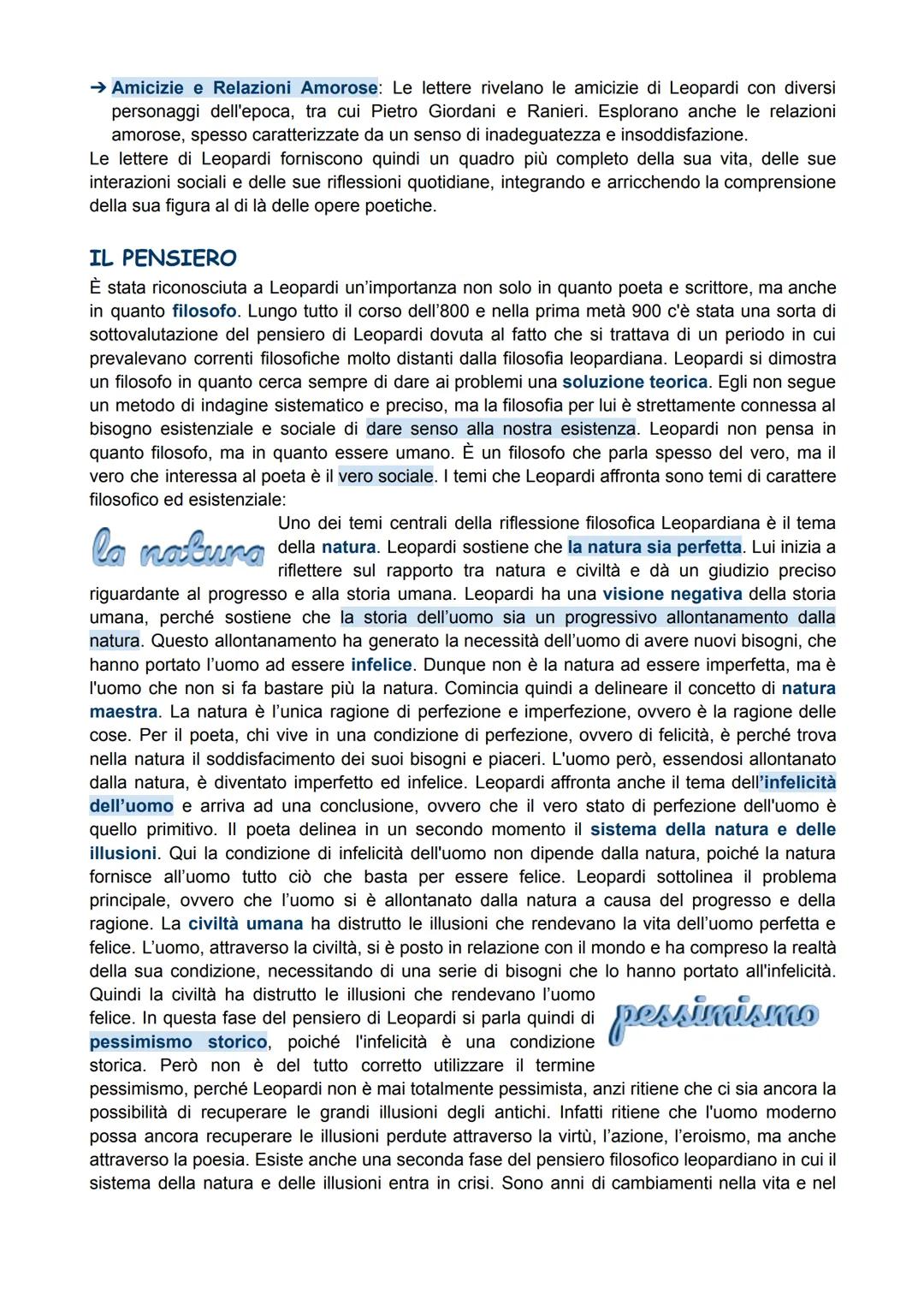 Giacomo Leopardi
LA VITA
Giacomo Leopardi nasce nel 1798 a Recanati, paesino che si trova sotto il controllo diretto
della Chiesa e per ques