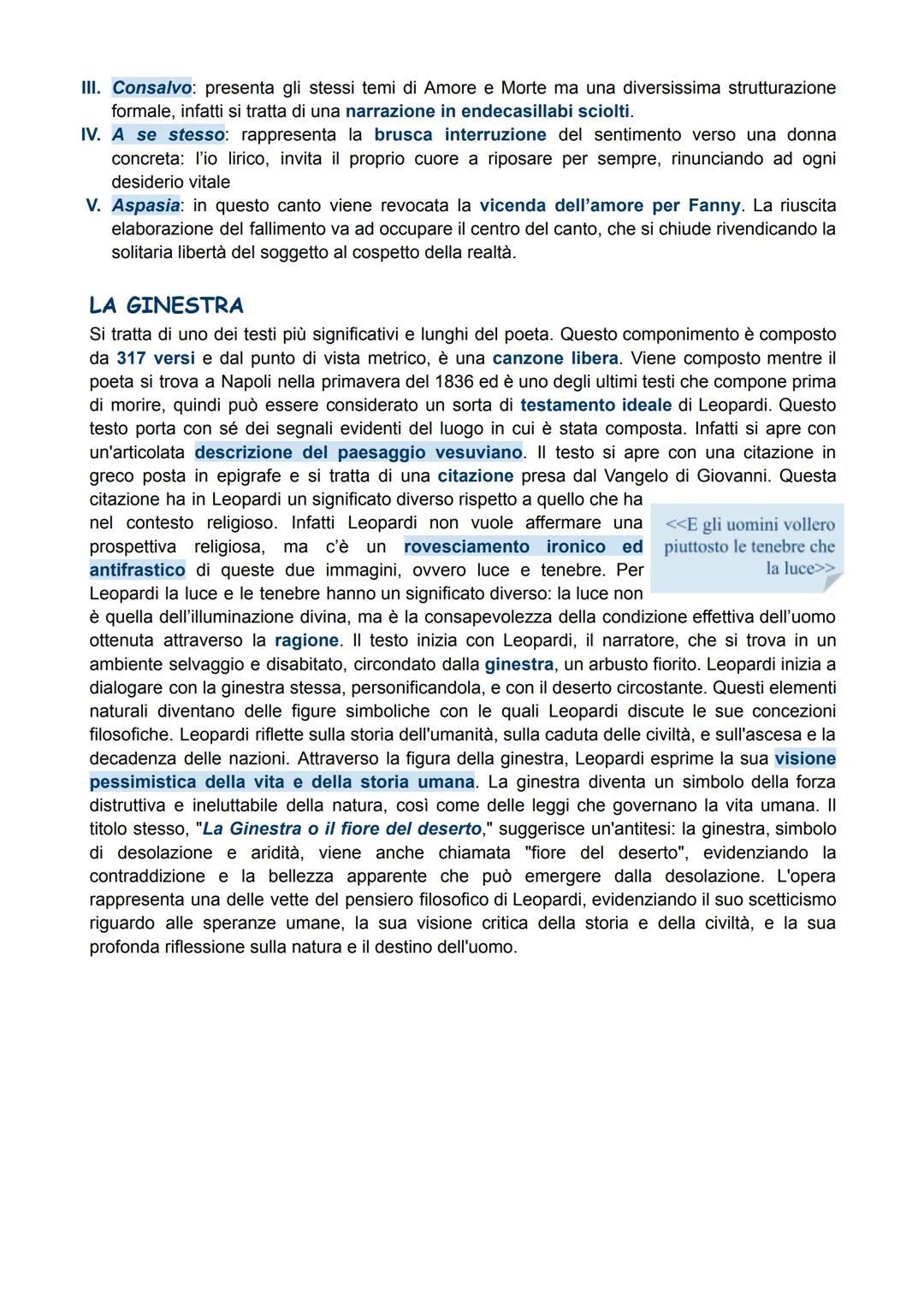 Giacomo Leopardi
LA VITA
Giacomo Leopardi nasce nel 1798 a Recanati, paesino che si trova sotto il controllo diretto
della Chiesa e per ques