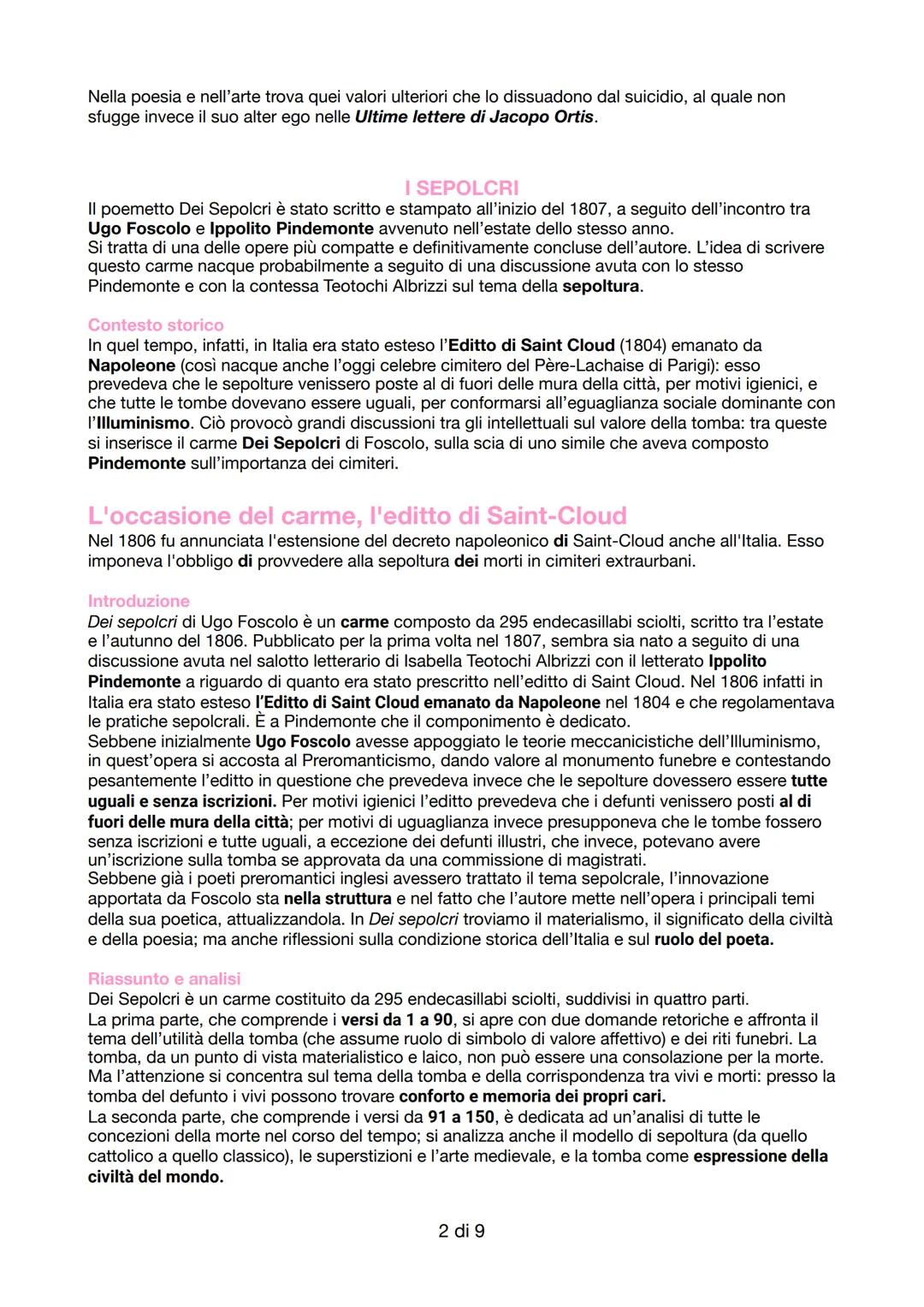 # UGO FOSCOLO

Vita
Ugo Foscolo battezzato Niccolò Foscolo, nasce a Zante, isola greca che all'epoca era sotto il
dominio veneziano, nel 177