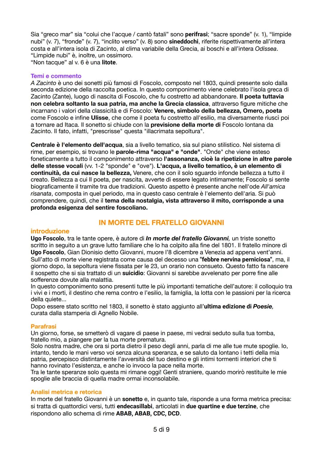 # UGO FOSCOLO

Vita
Ugo Foscolo battezzato Niccolò Foscolo, nasce a Zante, isola greca che all'epoca era sotto il
dominio veneziano, nel 177