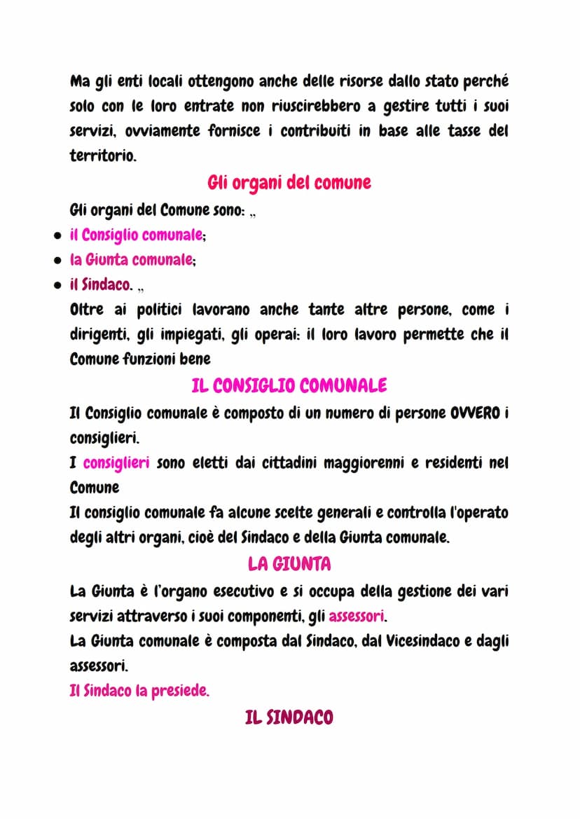 GLI ENTI LOCALI
Lo Stato italiano, per poter amministrare meglio il territorio, si
avvale degli enti locali ovvero: regioni, province e comu