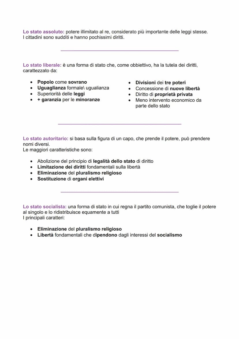 LE FORME DI STATO
MA
Stato unitario: è uno stato governato da un unico popolo in un territorio comune con
un'unica sovranità
che può essere
