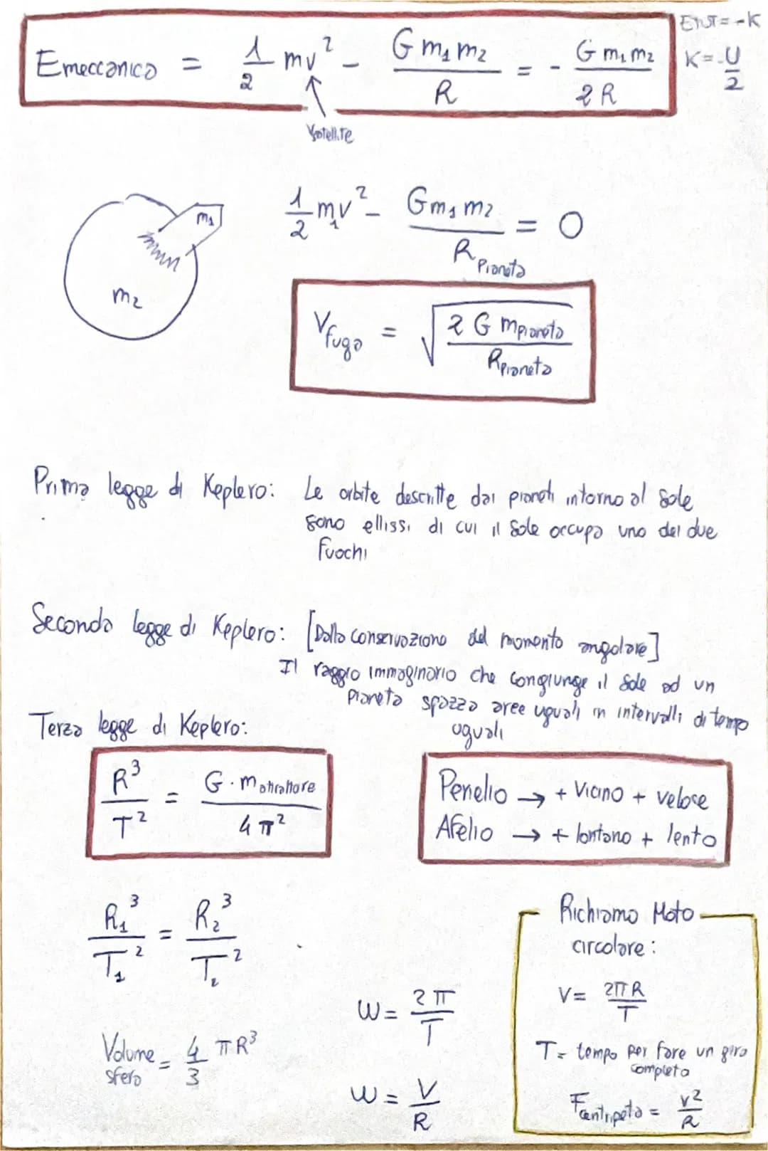 F₂ = m.g
F = G m₁m₂ [N]
R²
g=
Gravitazione
G Meanta [m/s]
R²
Pianeta
F = F₁
Emeccanica
L = -AU = AK
K+U
Gm4ms
R²
U = - GM₂ M₂ [J]
R
Satellit