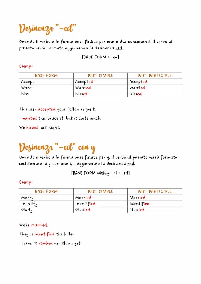 Regular and irregular verbs
In inglese, così come in italiano, esistono i verbi regolari ed i verbi irregolari.
Essi vengono utilizzati nell