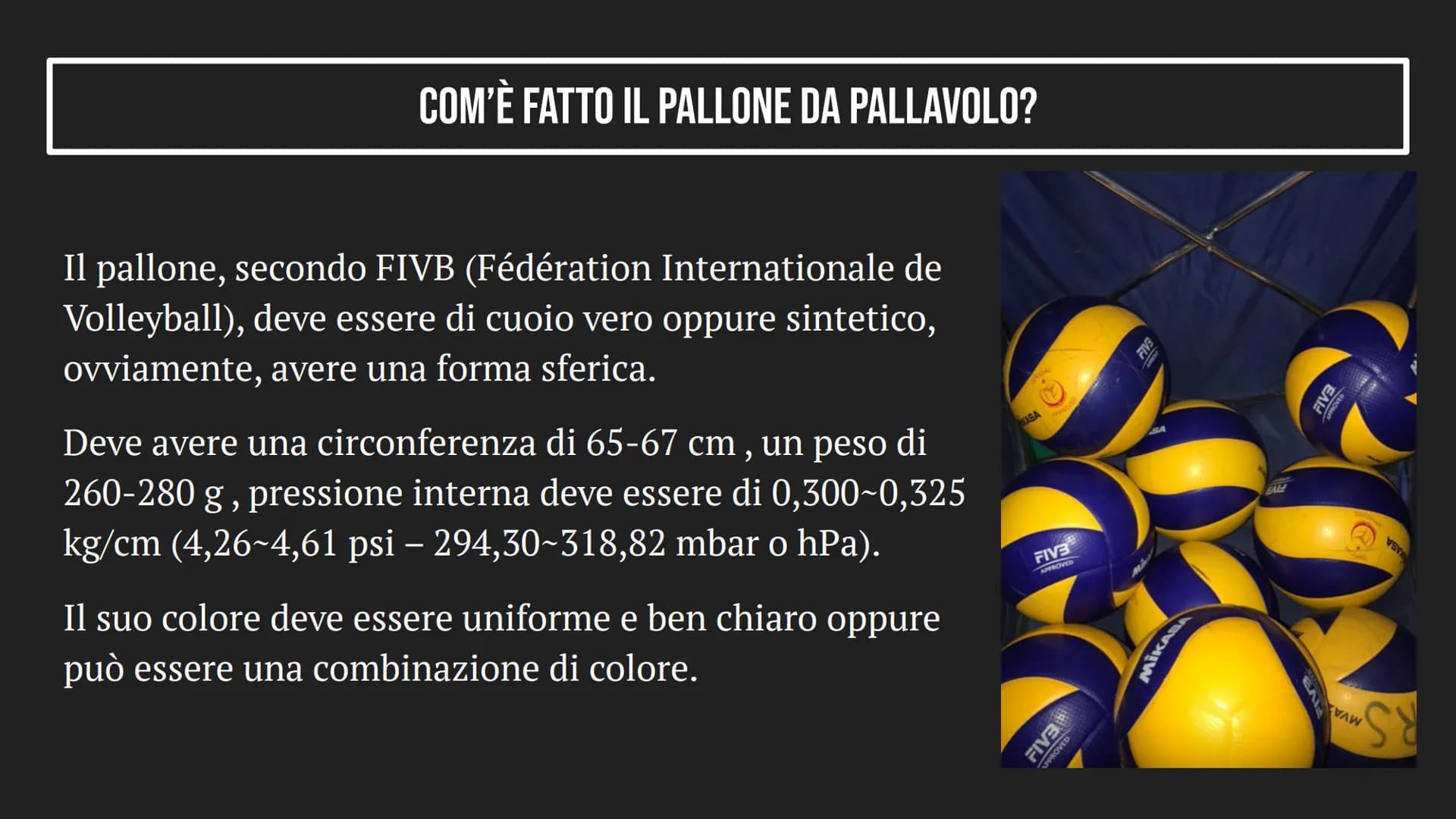 LA PALLAVOLO INDICE
1
2
3
LA PALLAVOLO
IL CAMPO E IL PALLONE
TIPI DI COLPI COS'È LA PALLAVOLO?
La pallavolo è un gioco di squadra che consis