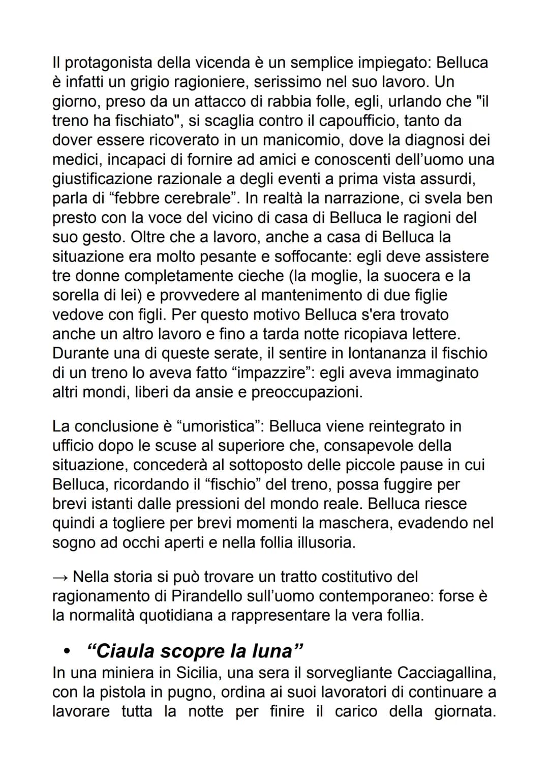 PIRANDELLO
il manifesto della poetica di Pirandello è il "saggio
sull'umorismo" del 1908. Nel testo viene introdotta la
distinzione tra l'av