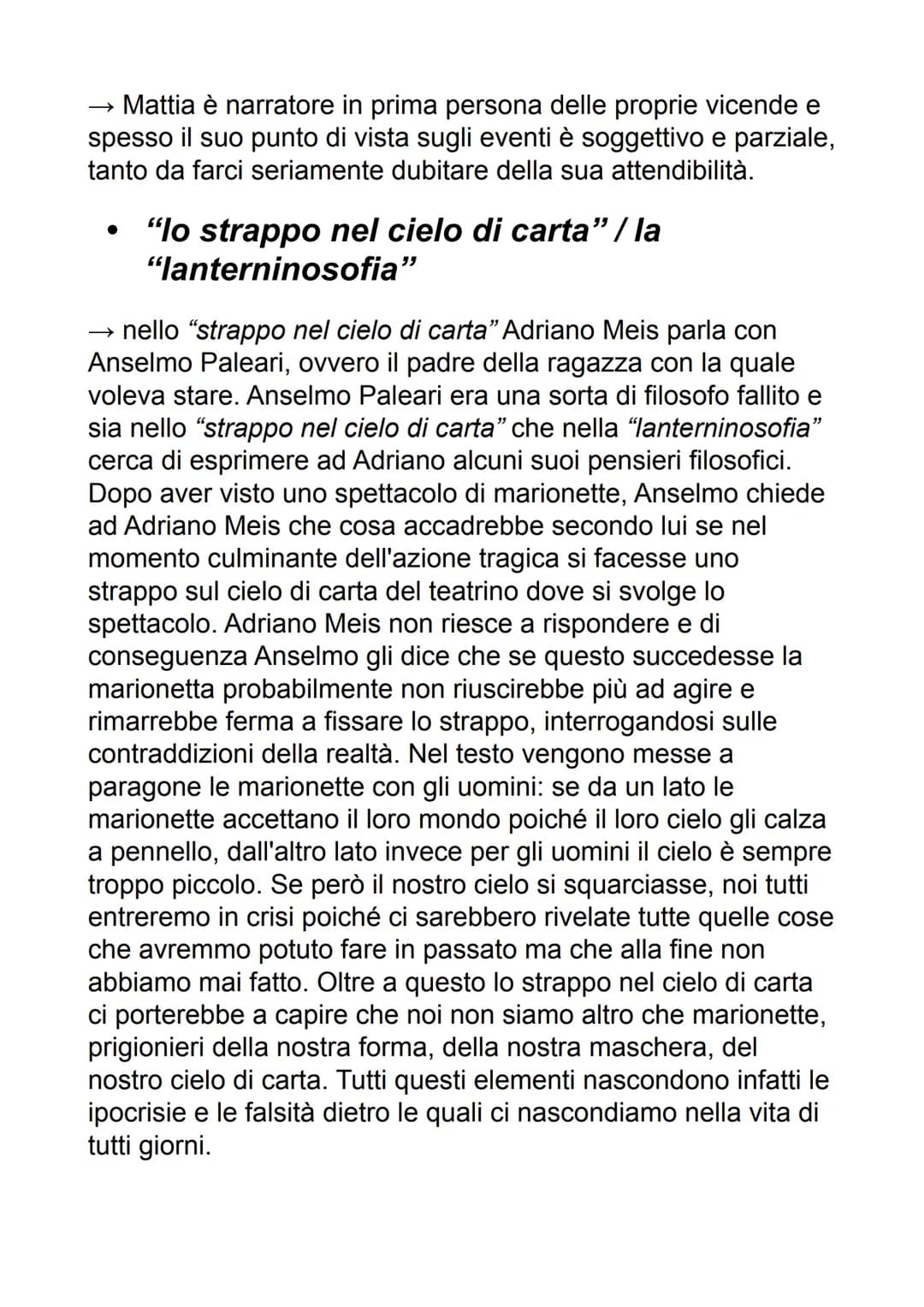 PIRANDELLO
il manifesto della poetica di Pirandello è il "saggio
sull'umorismo" del 1908. Nel testo viene introdotta la
distinzione tra l'av