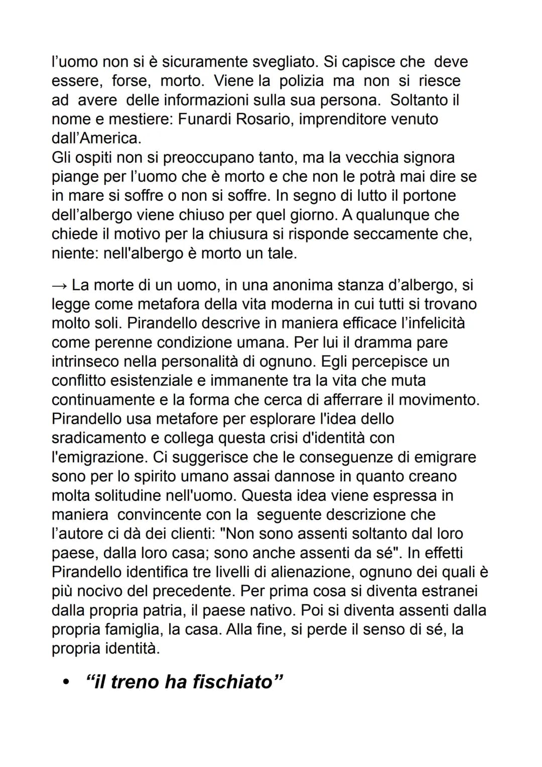 PIRANDELLO
il manifesto della poetica di Pirandello è il "saggio
sull'umorismo" del 1908. Nel testo viene introdotta la
distinzione tra l'av