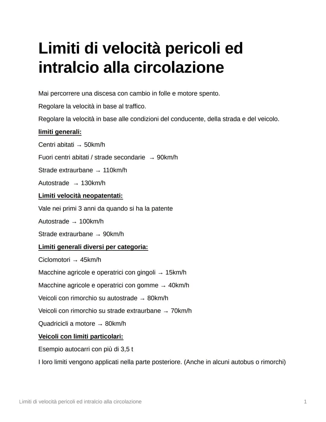 Segnali di obbligo appunti
↑
• Obbligo di proseguire diritto
. Al primo incrocio non puoi girare
non indica un senso unico
• Obbligo di svol