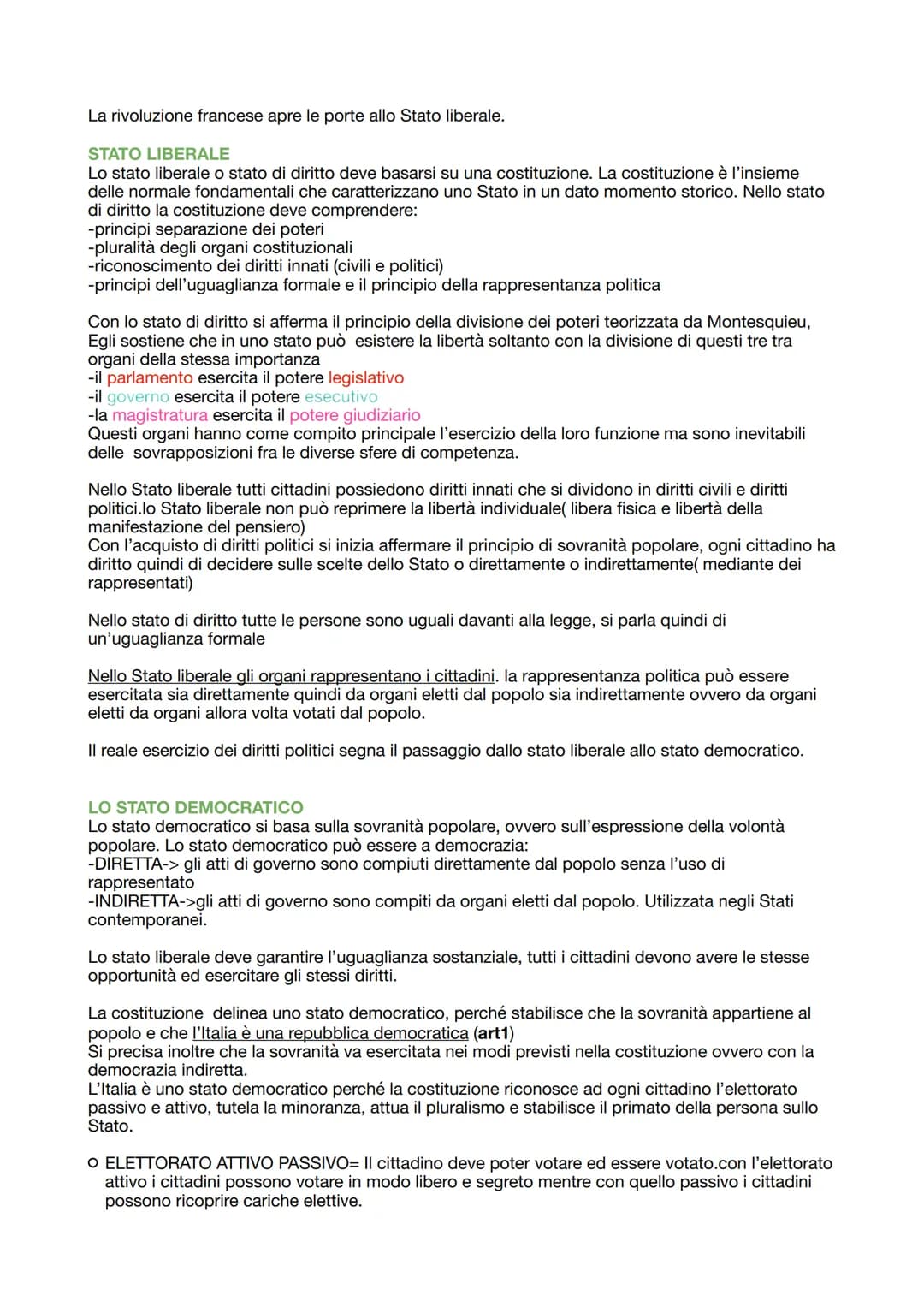 LO STATO
Lo Stato è un'organizzazione politica che esercita la propria sovranità sui soggetti presenti sul
territorio.
Ogni Stato ha il comp