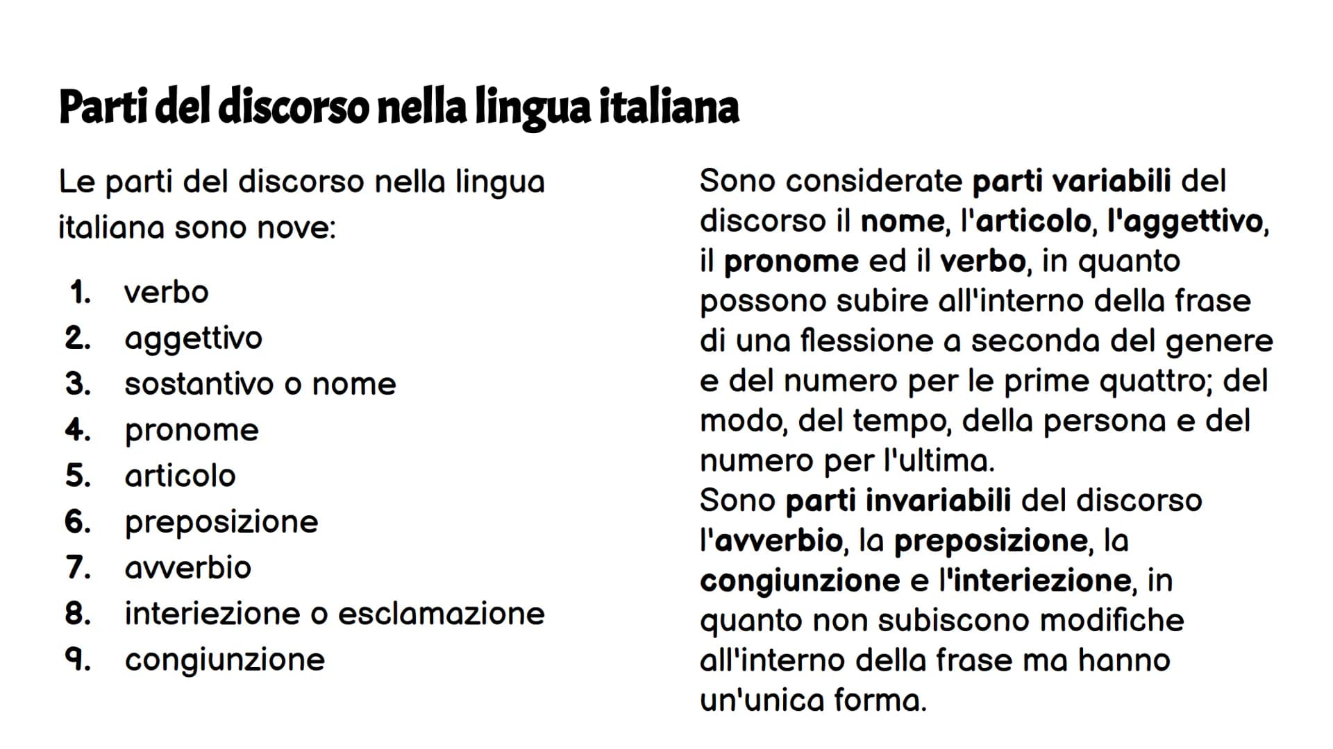 Ripasso Italiano
I diversi tipi di analisi. Analisi grammaticale:
L'analisi grammaticale è il
procedimento per identificare
la categoria les
