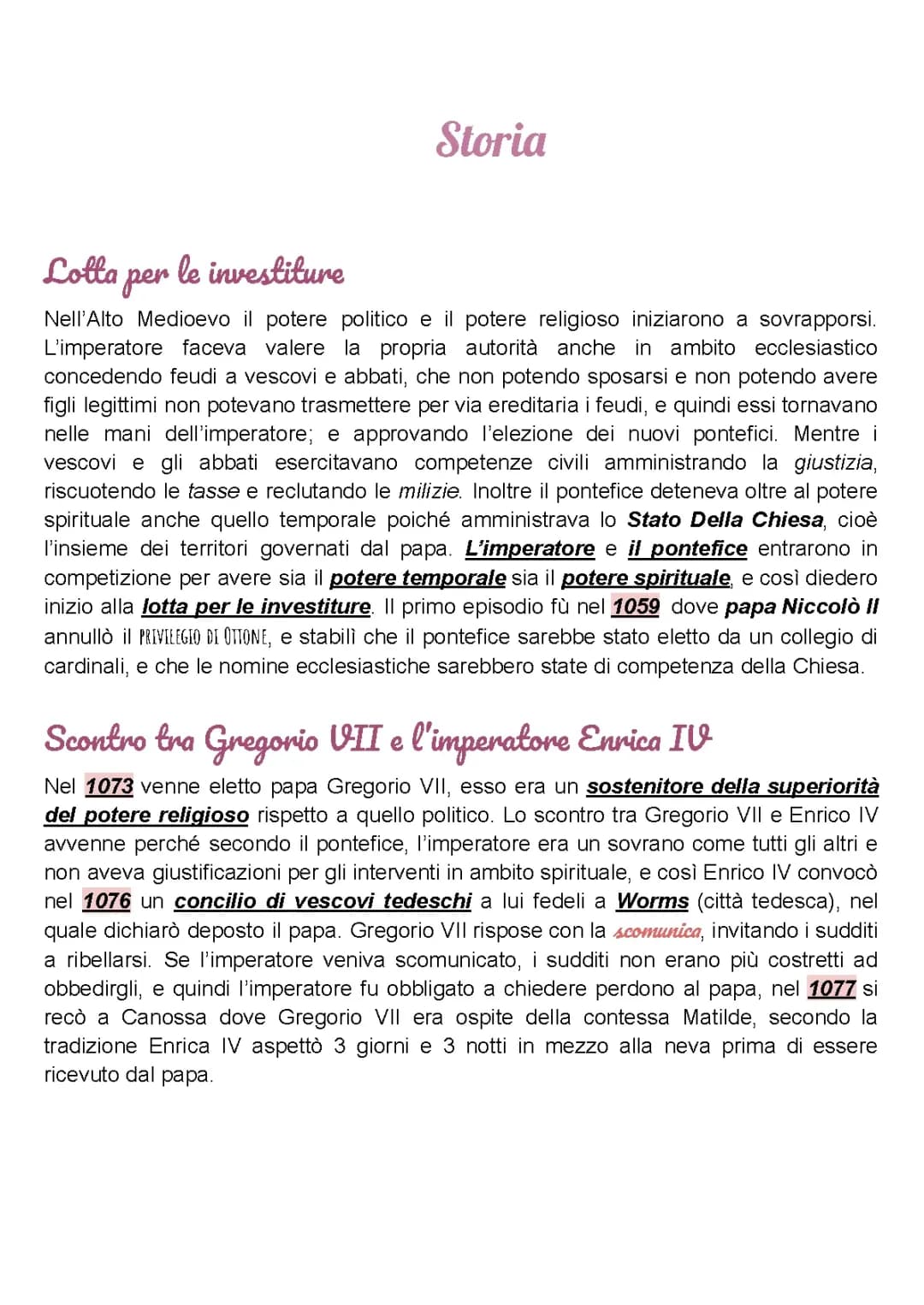 Dalla lotta per le investiture all'impero mongolo