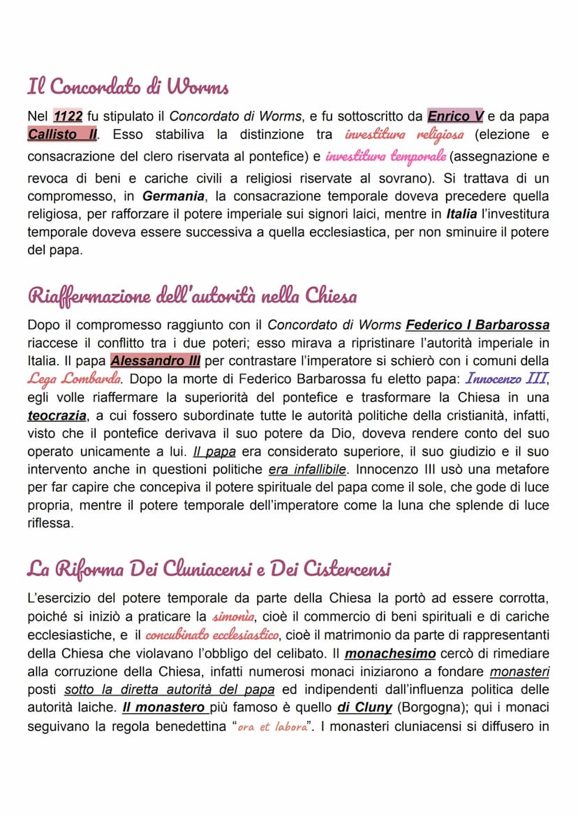 Storia
Lotta per le investiture
Nell'Alto Medioevo il potere politico e il potere religioso iniziarono a sovrapporsi.
L'imperatore faceva va
