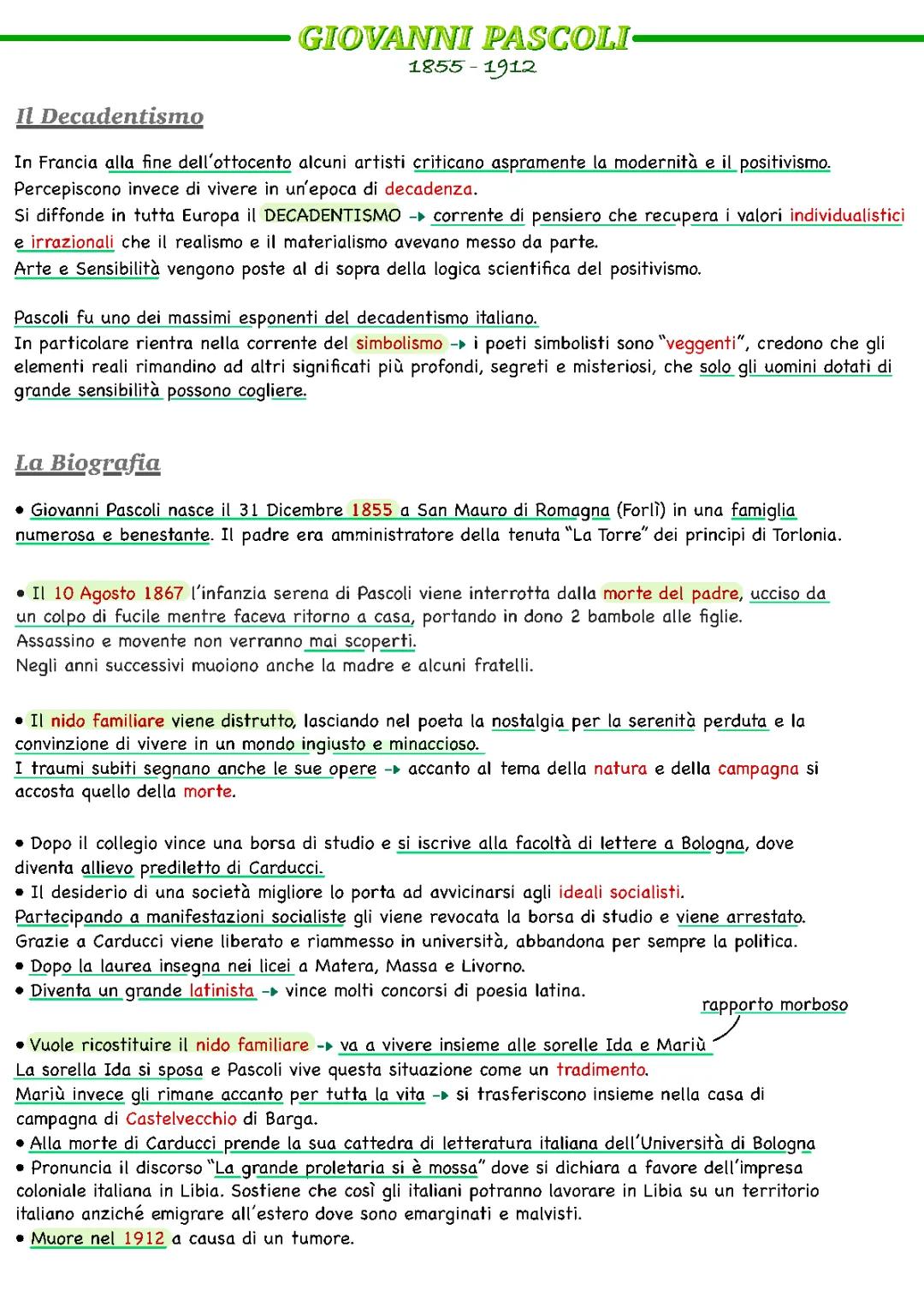Giovanni Pascoli: Vita, Opere e Curiosità per Bambini