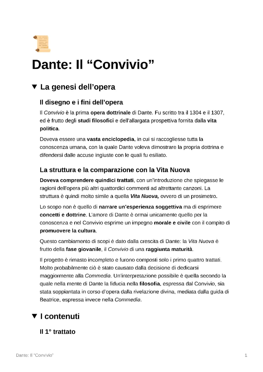 Dante: Il “Convivio”