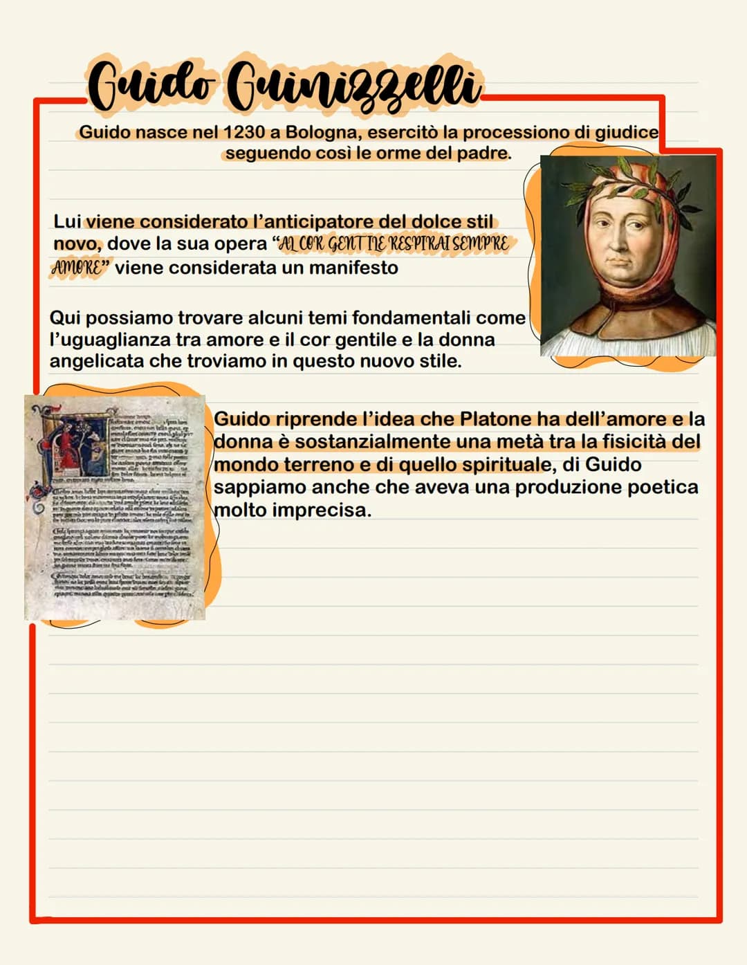 Il Dolce Stilnovo
Lo Stilnovo è una corrente letteraria che nasce nella seconda metà del 200 a
Bologna e che si sviluppa dopo nella città di