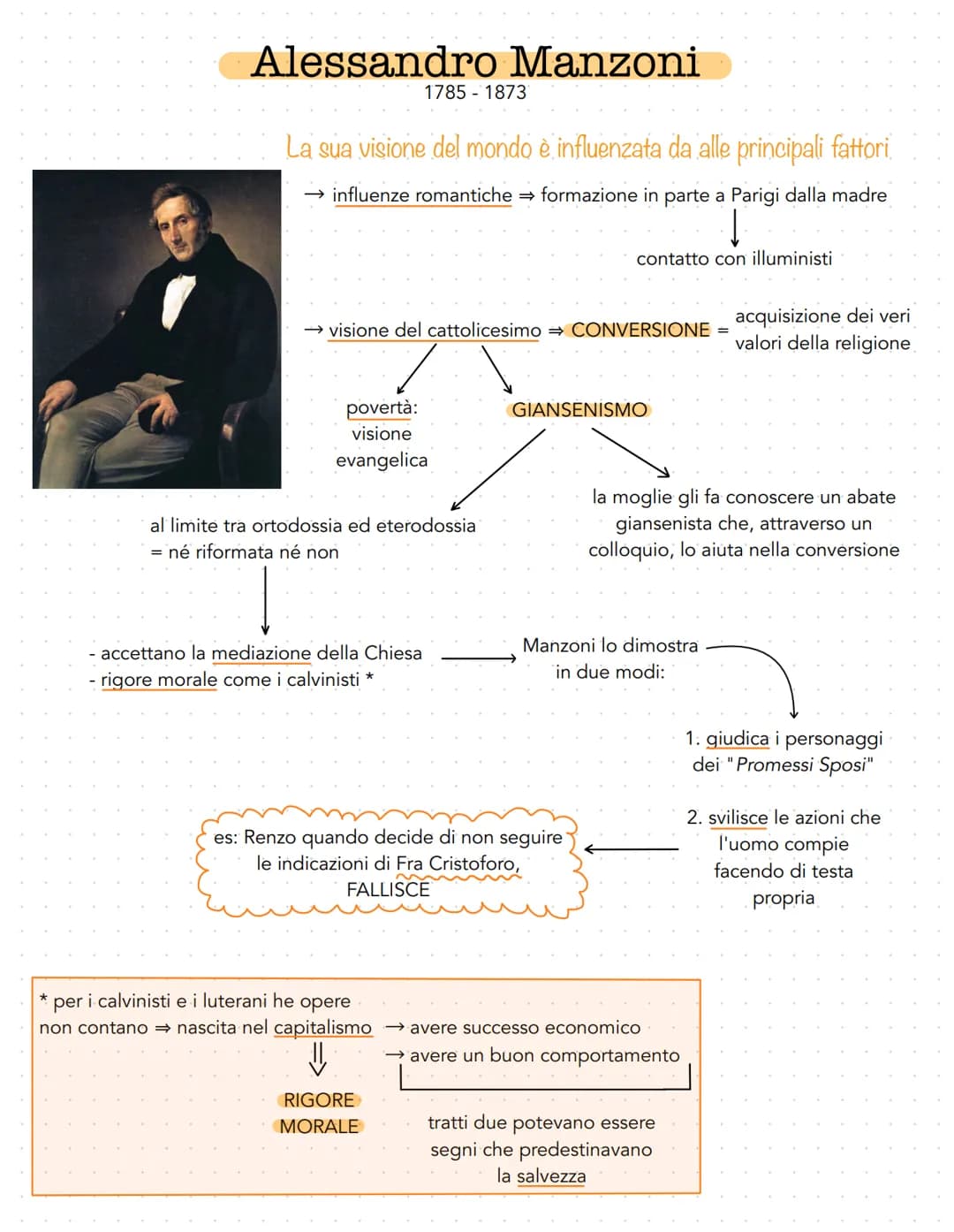 
<p>La visione del mondo di Alessandro Manzoni è influenzata da diversi fattori principali. Le influenze romantiche e la sua formazione in p