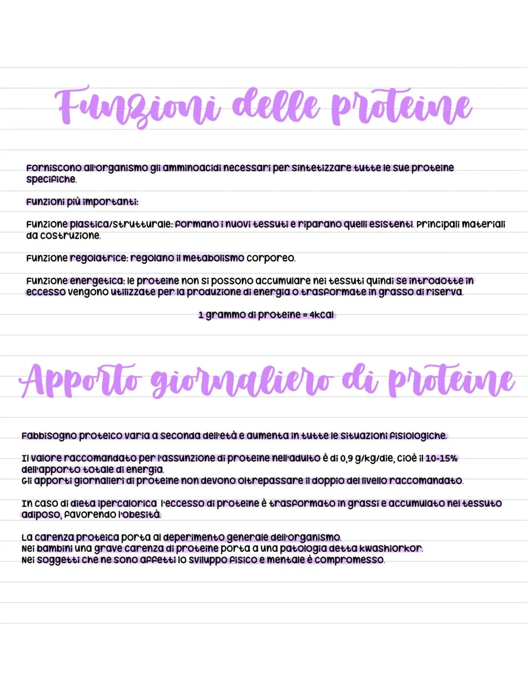 Proteine
sono i componenti principali di tutte le cellule degli esseri viventi
sono biomolecole con compiti Strutturali e svolgono molte fun