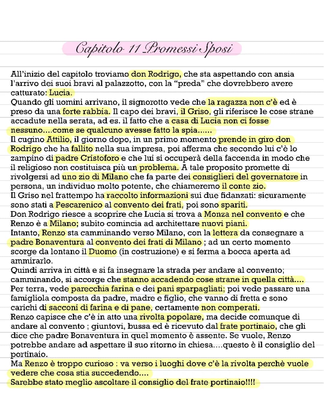 CAPITOLO 11 PROMESSI SPOSI