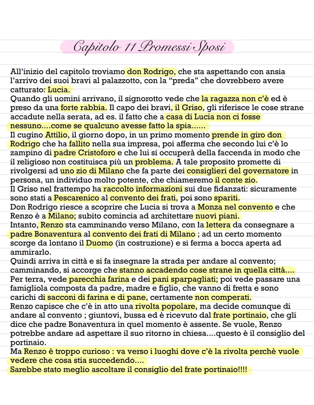 Capitolo 11 Promessi Sposi
All'inizio del capitolo troviamo don Rodrigo, che sta aspettando con ansia
l'arrivo dei suoi bravi al palazzotto,