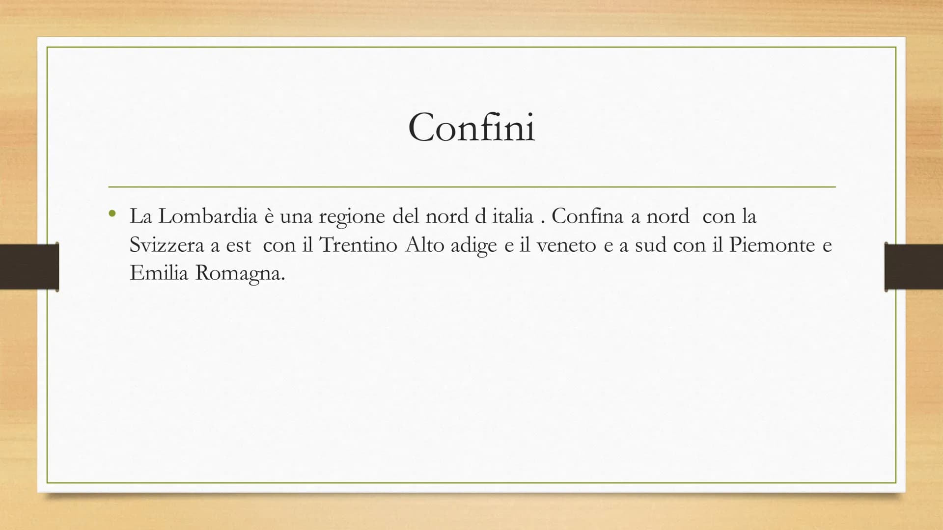 La Lombardia
Indice
Confini, Territorio,capoluogo,province settori dell economia Confini
• La Lombardia è una regione del nord d italia. Con