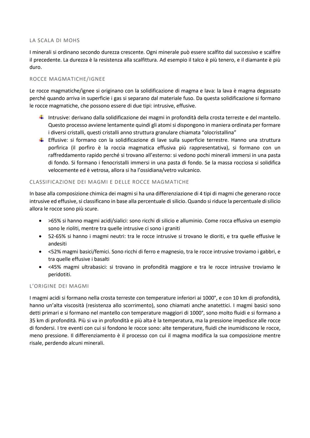 MINERALI E ROCCE
GEOSFERA
Le rocce e i minerali costituiscono la parte solida del pianeta. La parte gassosa viene chiamata atmosfera, la
par
