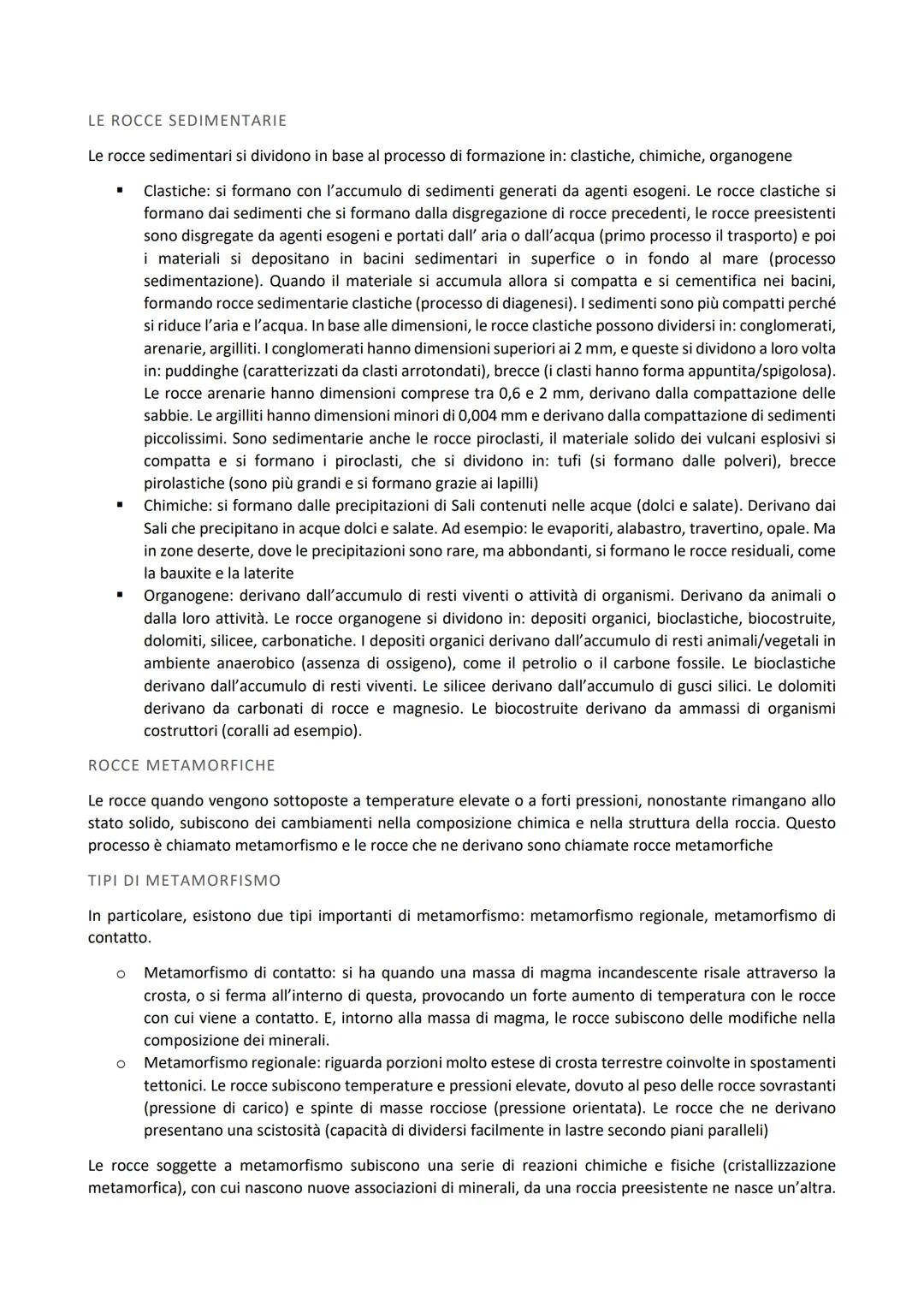 MINERALI E ROCCE
GEOSFERA
Le rocce e i minerali costituiscono la parte solida del pianeta. La parte gassosa viene chiamata atmosfera, la
par