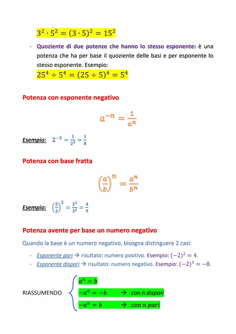 LE POTENZE
Si dice potenza una moltiplicazione in cui tutti i fattori sono
uguali.
an
asi chiama base della potenza e indica quale fattore d